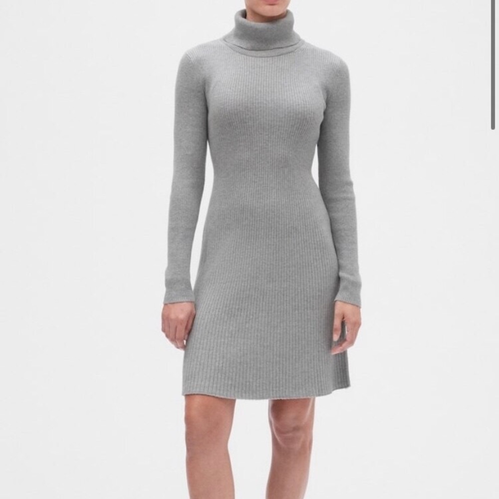 Black wool turtleneck dress NEW
